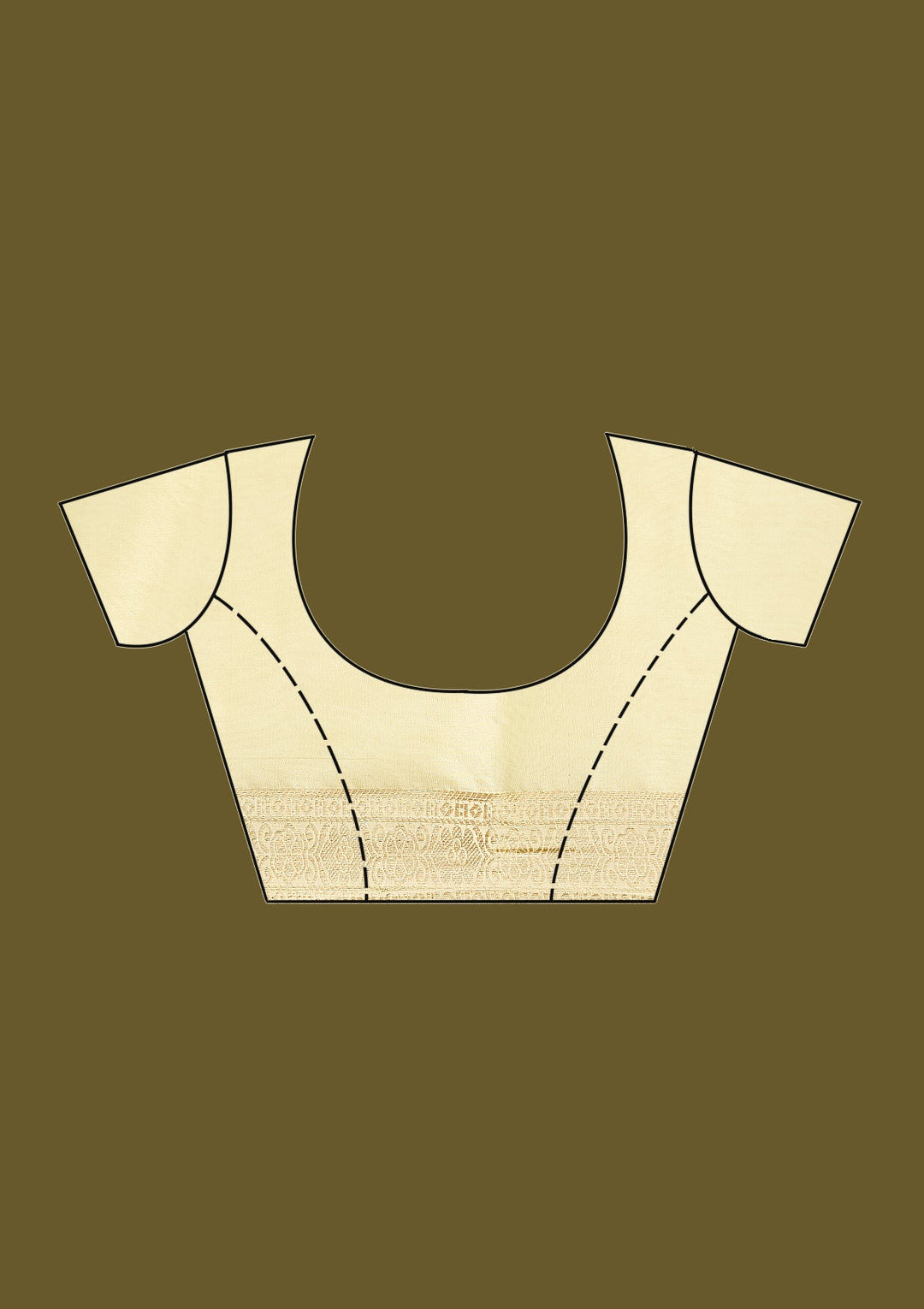 Cream Zariwork Georgette Silk Saree