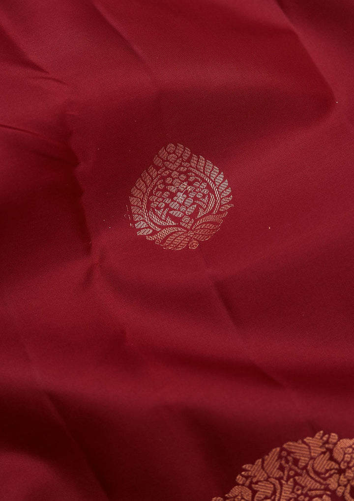 Brown Zariwork Pure Silk Saree-koskii