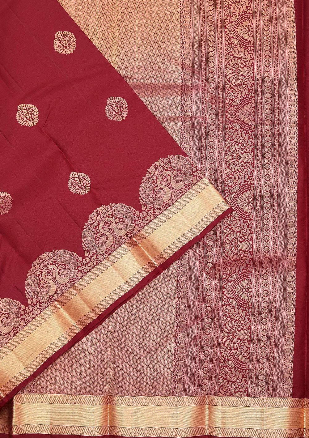 Brown Zariwork Pure Silk Saree-koskii