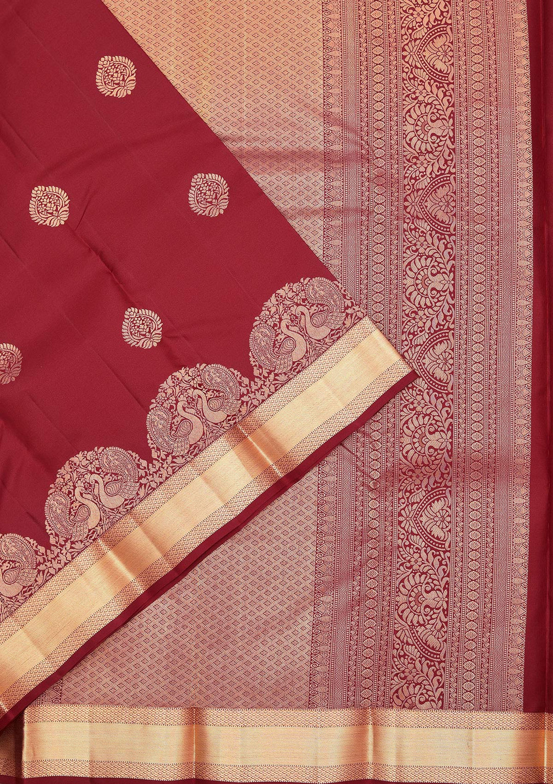 Brown Zariwork Pure Silk Saree-koskii