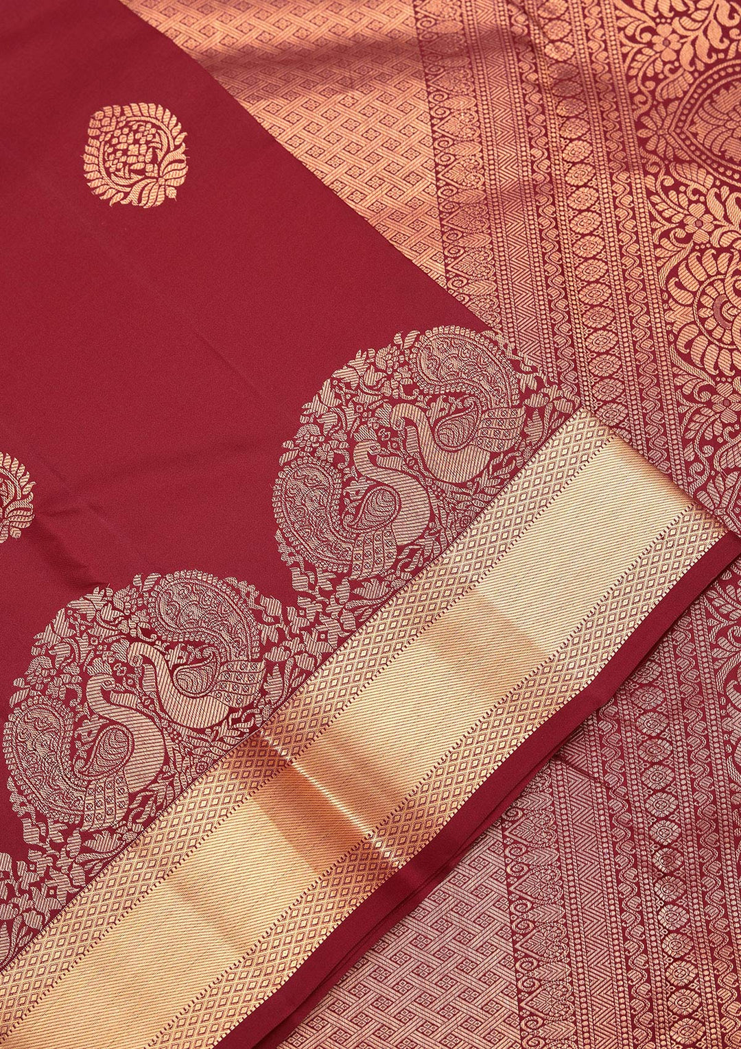 Brown Zariwork Pure Silk Saree-koskii