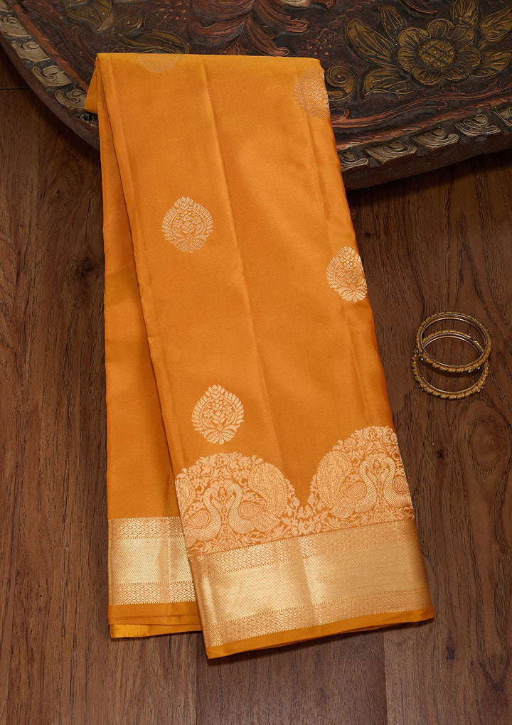 Mustard Zariwork (Gold) Pure Silk Silk_Saree