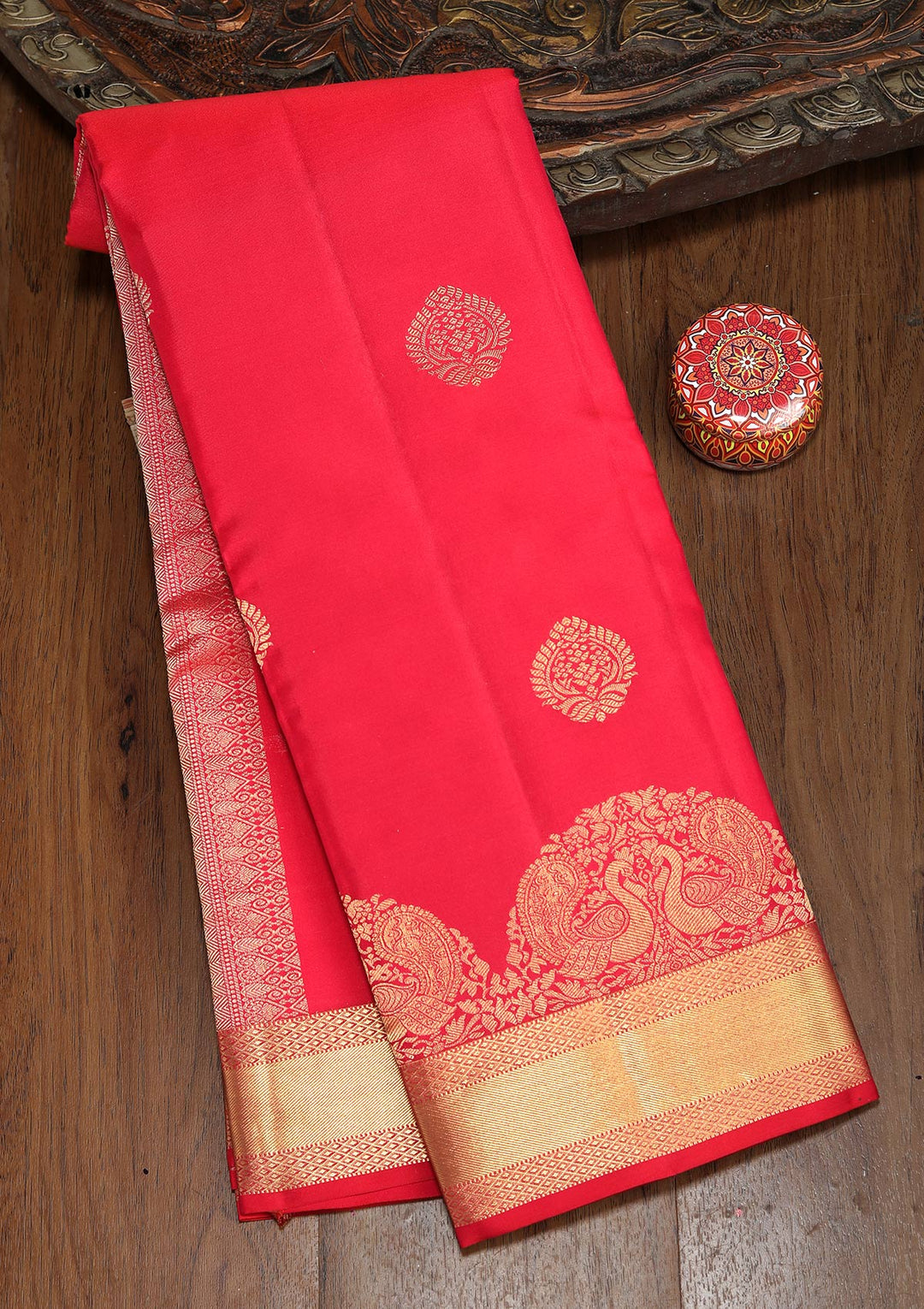 Rani Pink Zariwork Pure Silk Saree-koskii