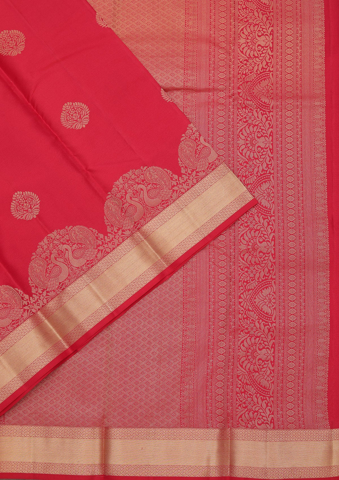 Rani Pink Zariwork Pure Silk Saree-koskii