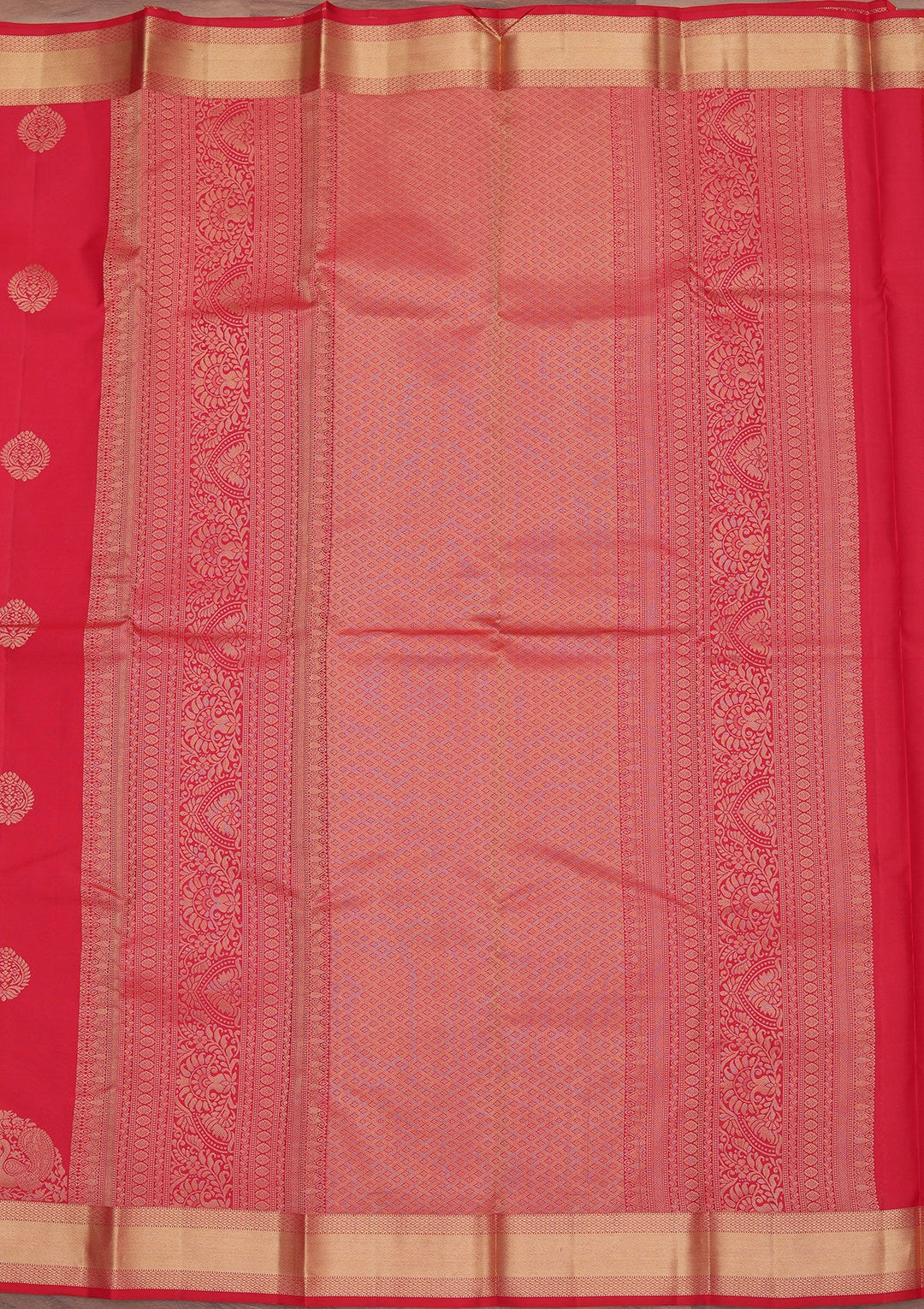 Rani Pink Zariwork Pure Silk Saree-koskii