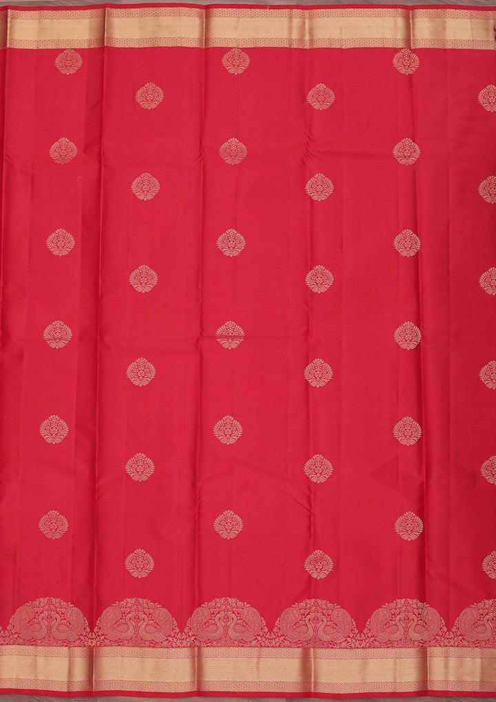 Rani Pink Zariwork Pure Silk Saree-koskii