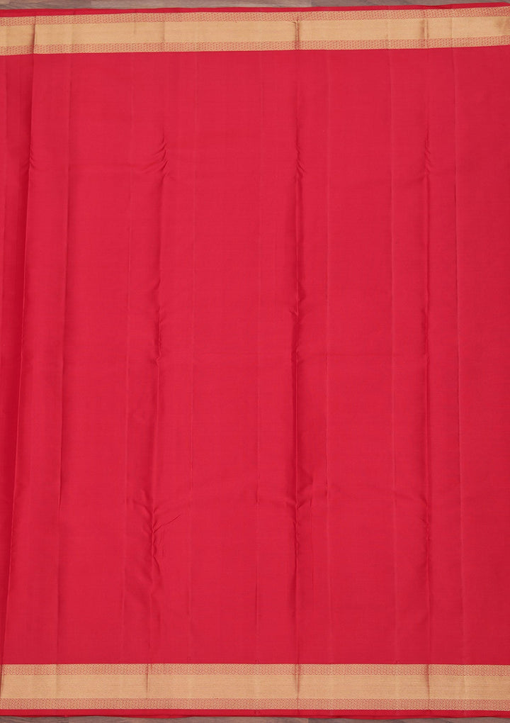 Rani Pink Zariwork Pure Silk Saree-koskii