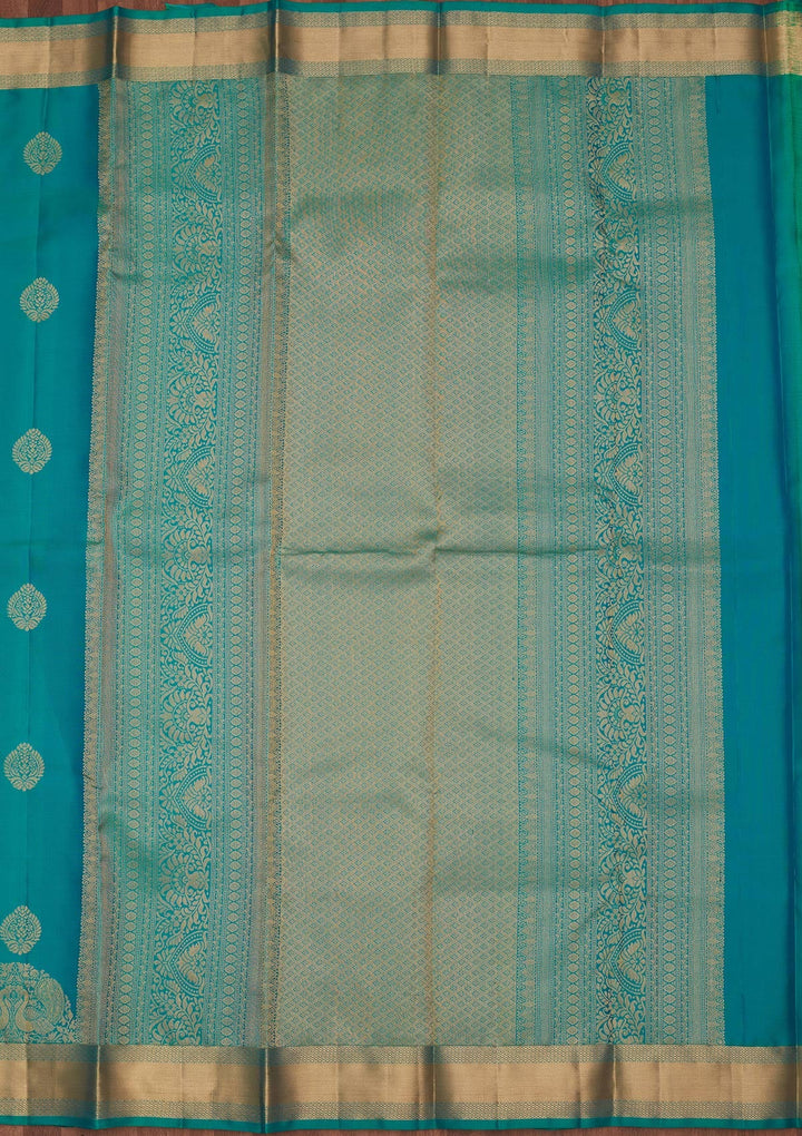 Sea Green Zariwork Silk Saree-koskii