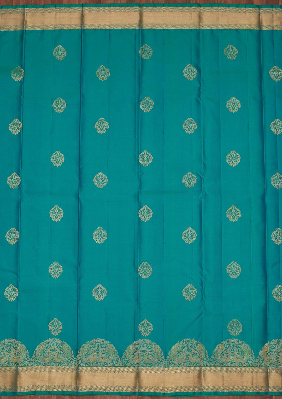 Sea Green Zariwork Silk Saree-koskii