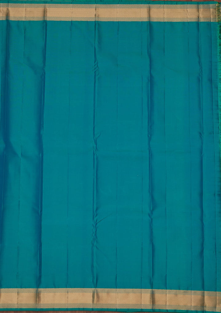 Sea Green Zariwork Silk Saree-koskii