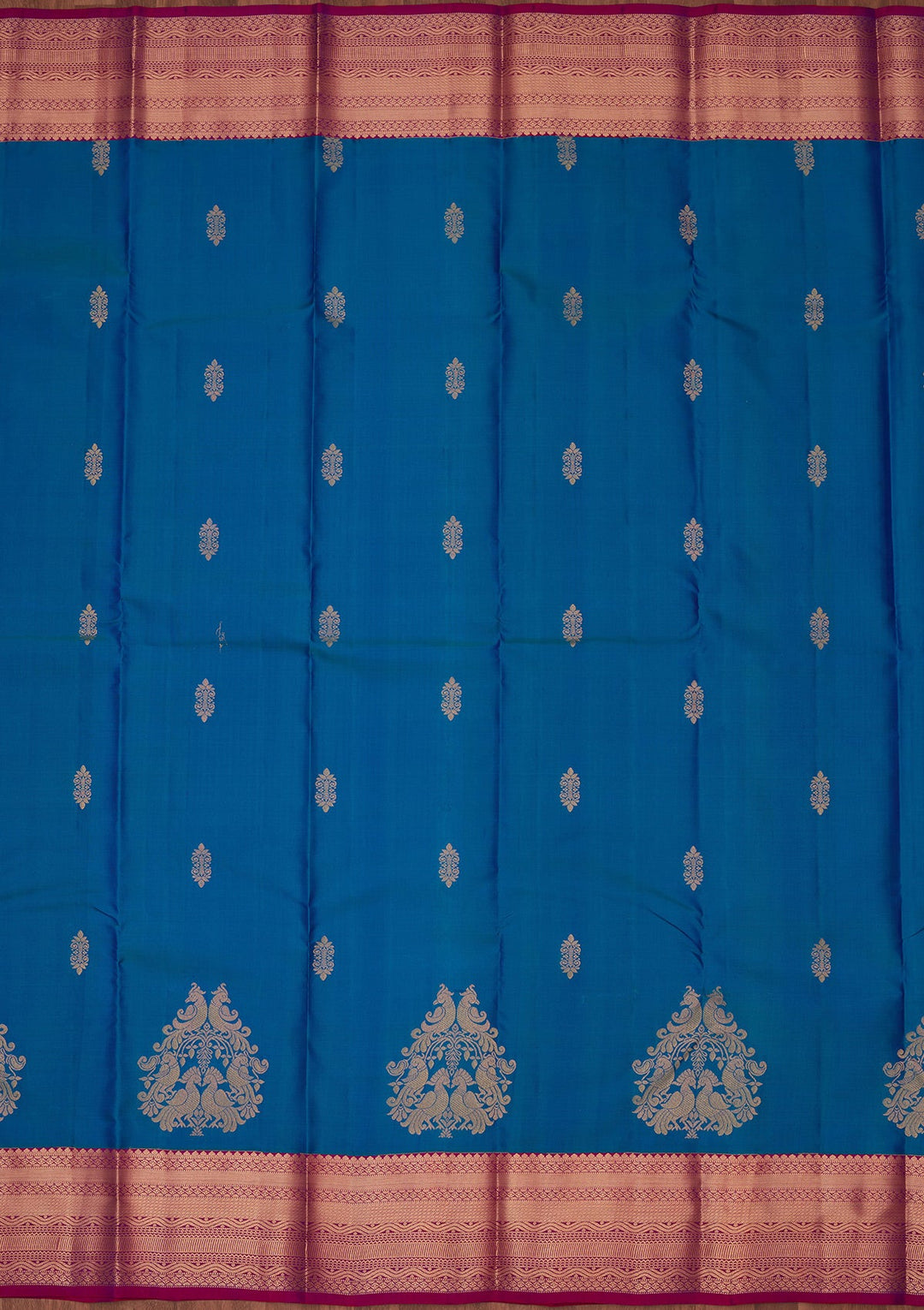 Blue Zariwork Silk Saree-koskii