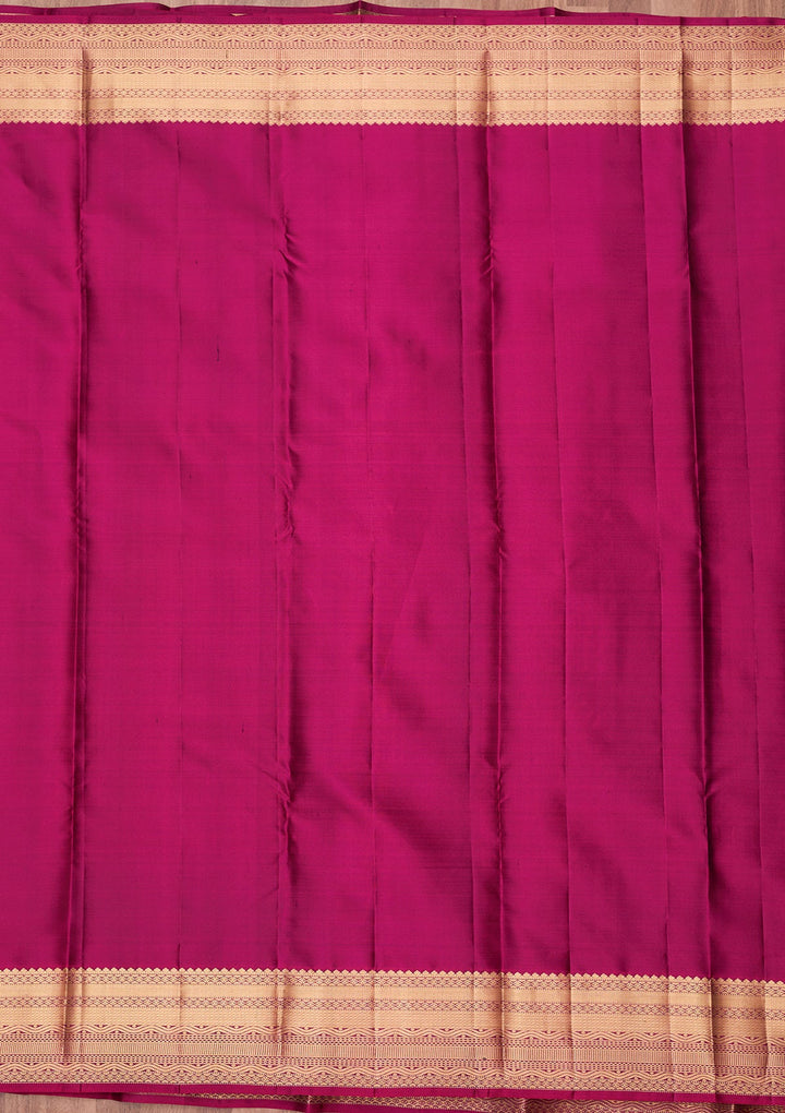 Bottle Green Zariwork (Gold) Silk Silk_Saree