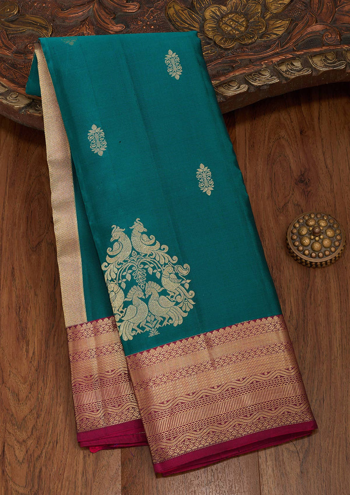 Green Zariwork Silk Saree-koskii