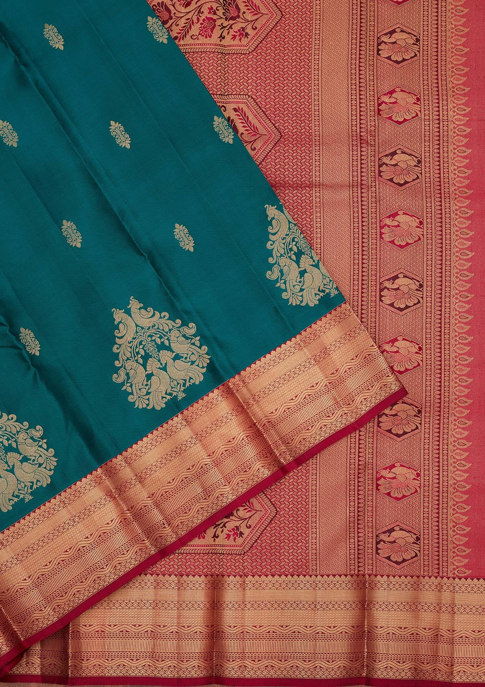 Green Zariwork Silk Saree-koskii