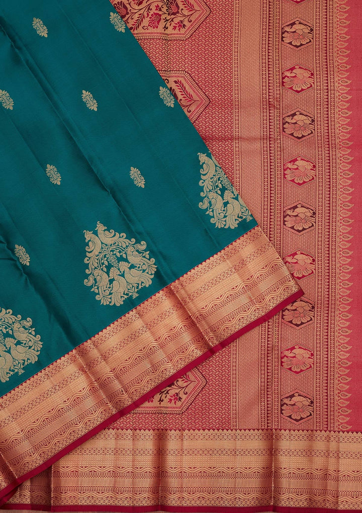 Green Zariwork Silk Saree-koskii