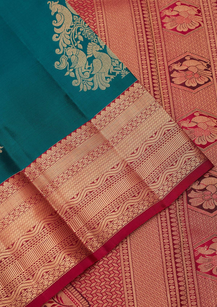 Green Zariwork Silk Saree-koskii