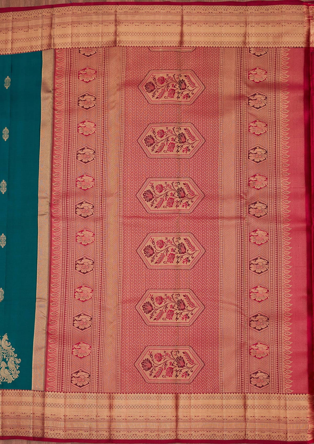 Green Zariwork Silk Saree-koskii