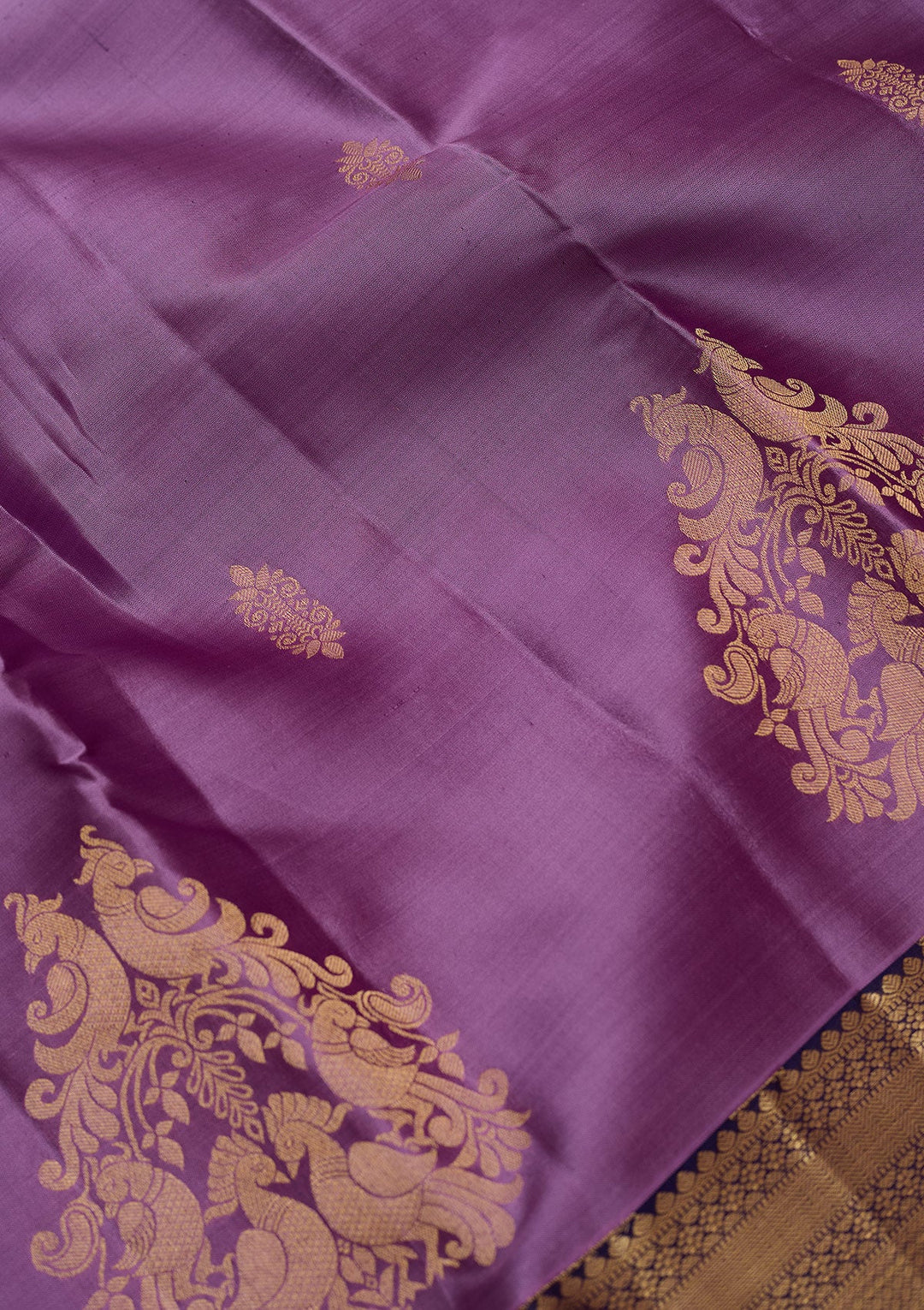 Lavender Zariwork (Gold) Silk Silk_Saree