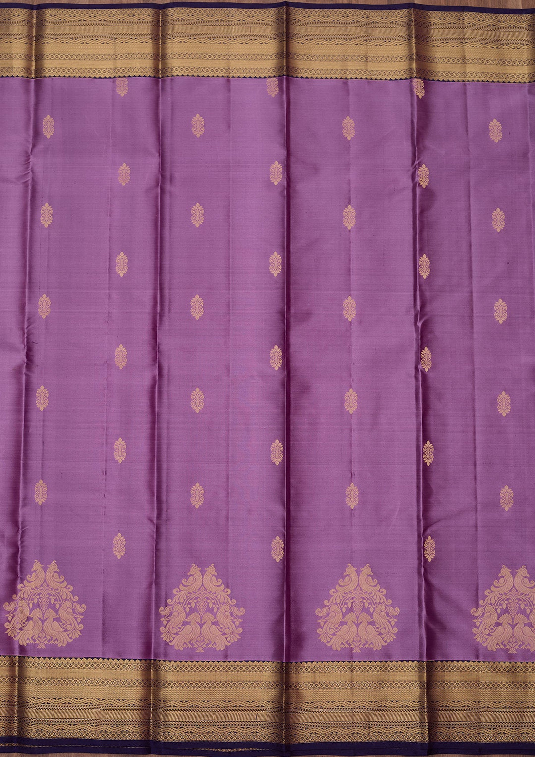 Lavender Zariwork (Gold) Silk Silk_Saree