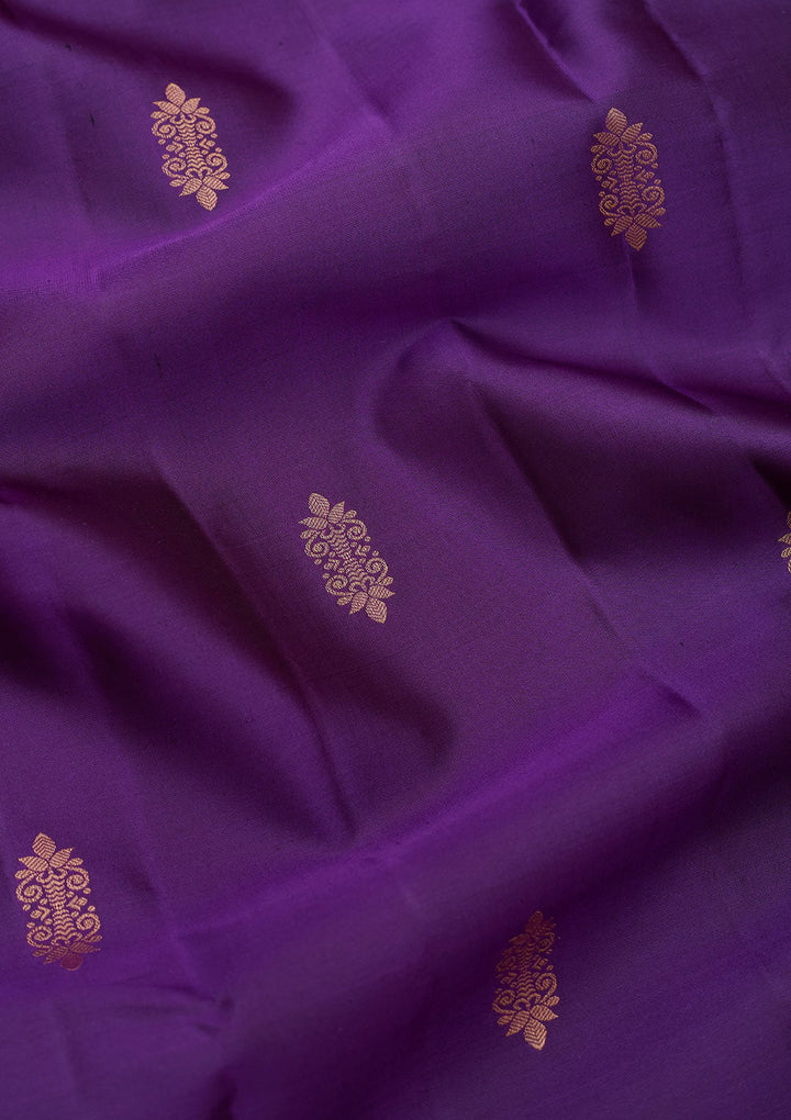 Purple Zariwork Silk Saree-koskii