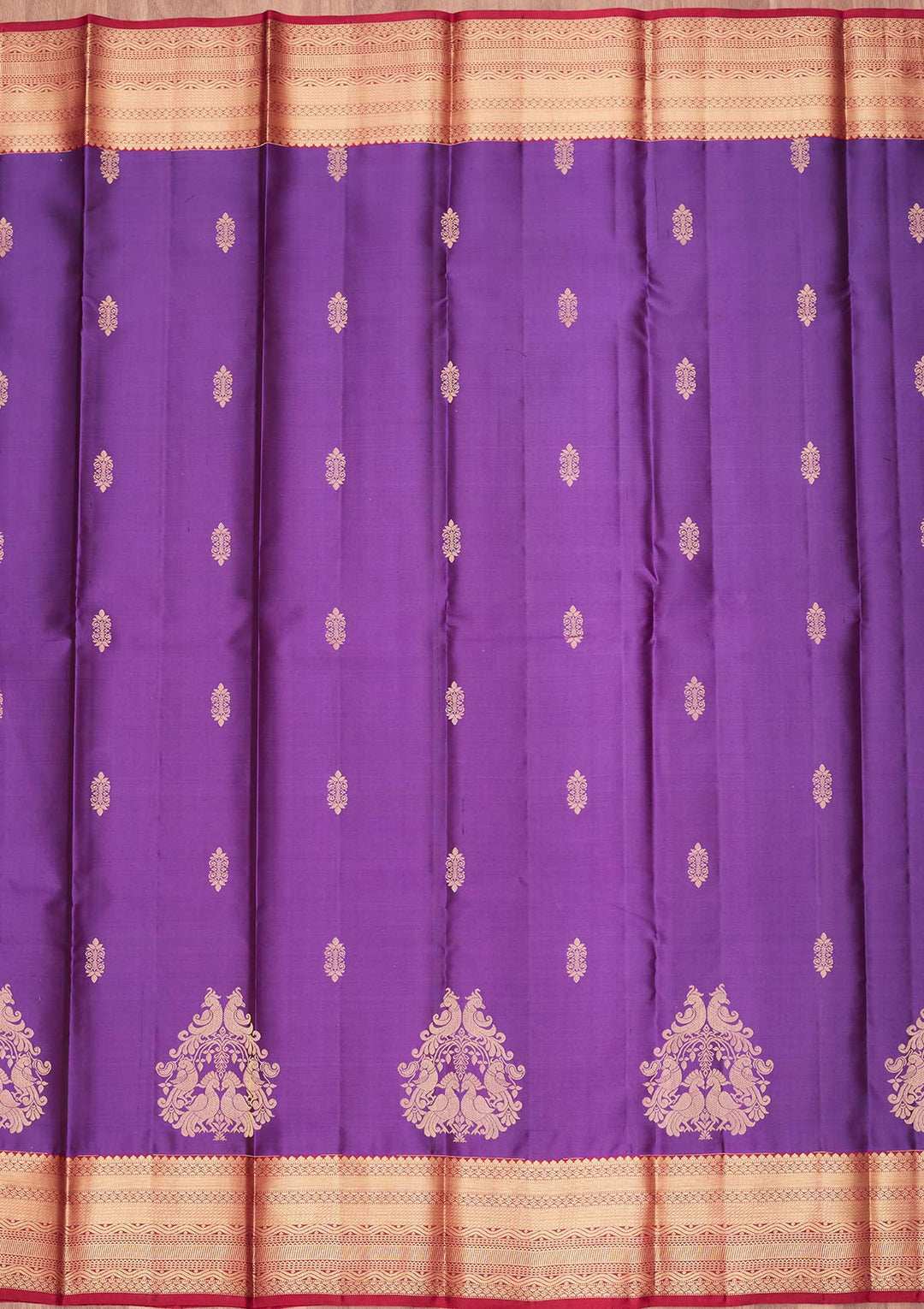 Purple Zariwork Silk Saree-koskii