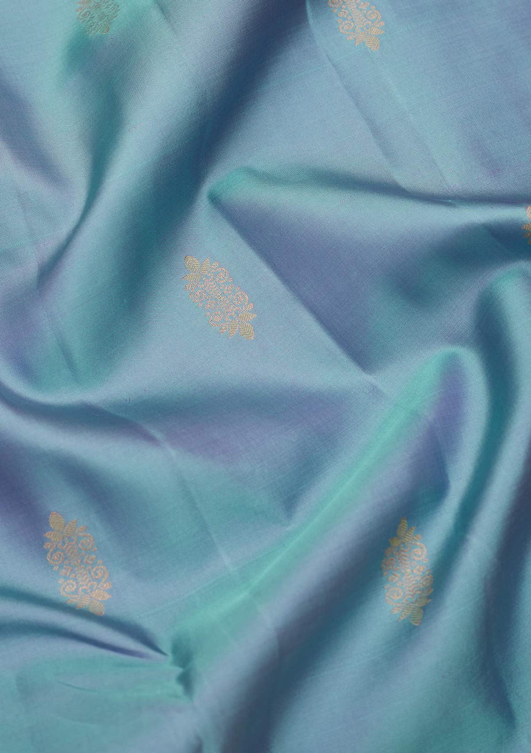 Sky Blue Zariwork Silk Saree-koskii