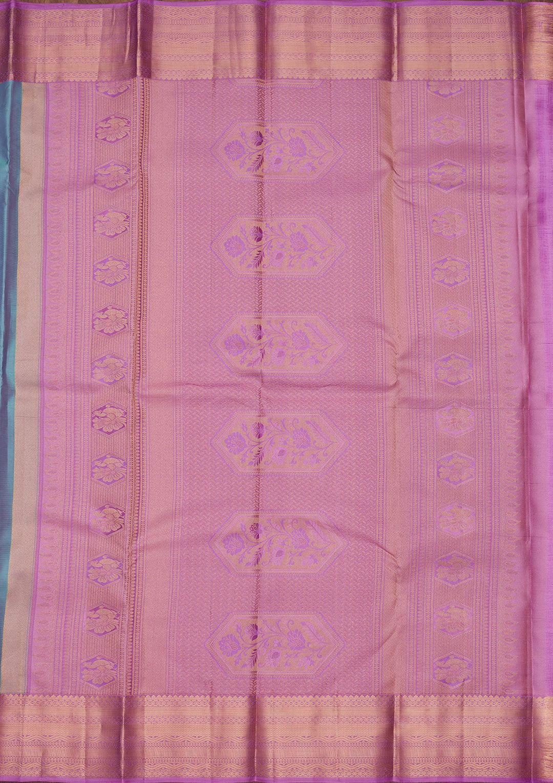 Sky Blue Zariwork Silk Saree-koskii