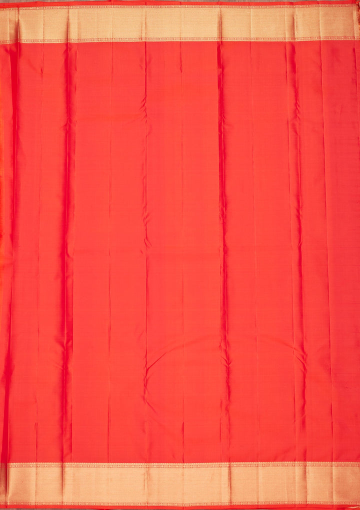 Orange Zariwork Pure Silk Saree-koskii