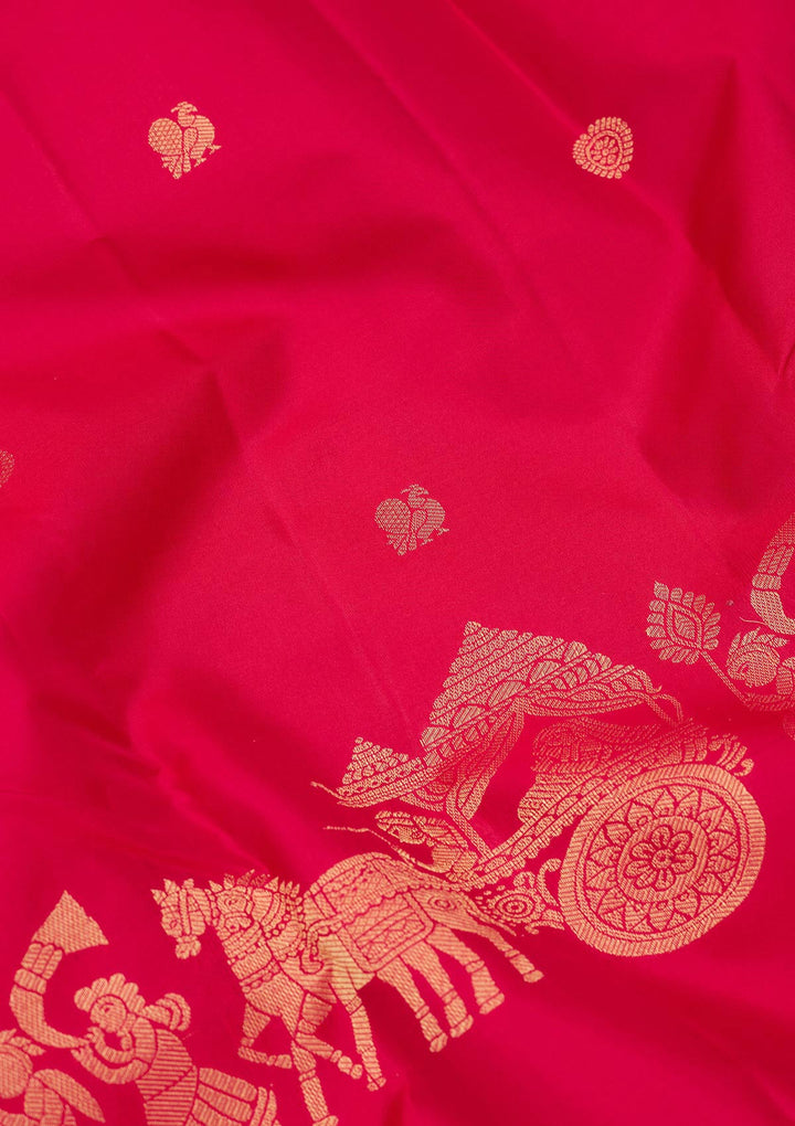 Pink Zariwork Pure Silk Saree-koskii