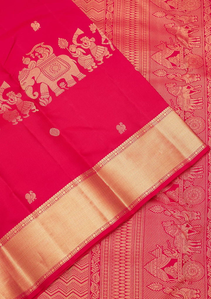 Pink Zariwork Pure Silk Saree-koskii