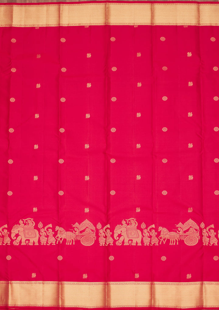 Pink Zariwork Pure Silk Saree-koskii