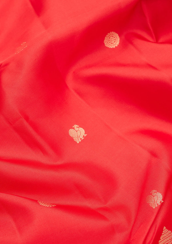 Red Zariwork Pure Silk Saree-koskii