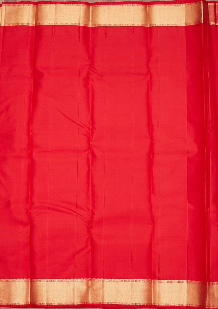 Red Zariwork Pure Silk Saree-koskii