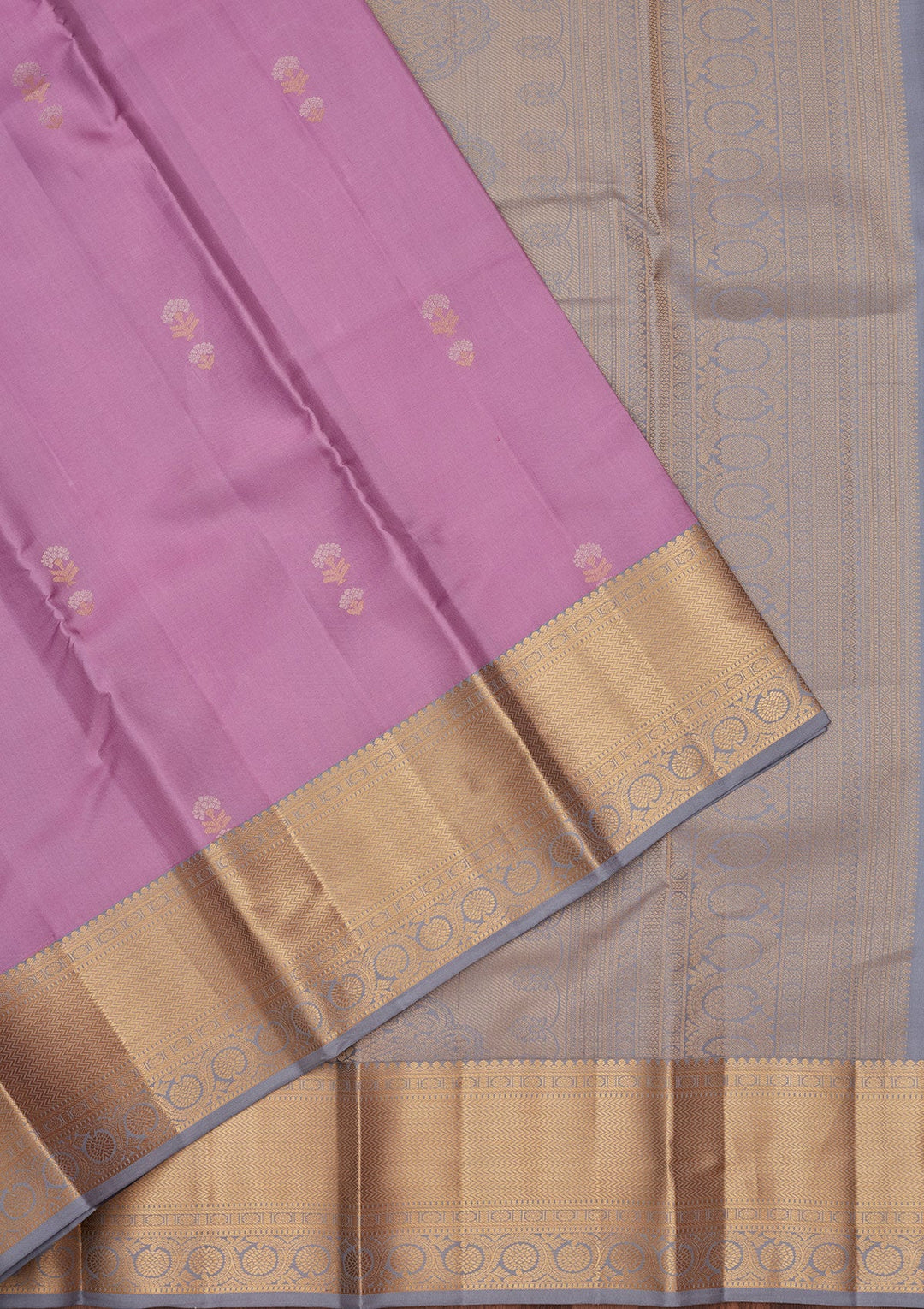 Lavender Zariwork Pure Silk Saree-koskii