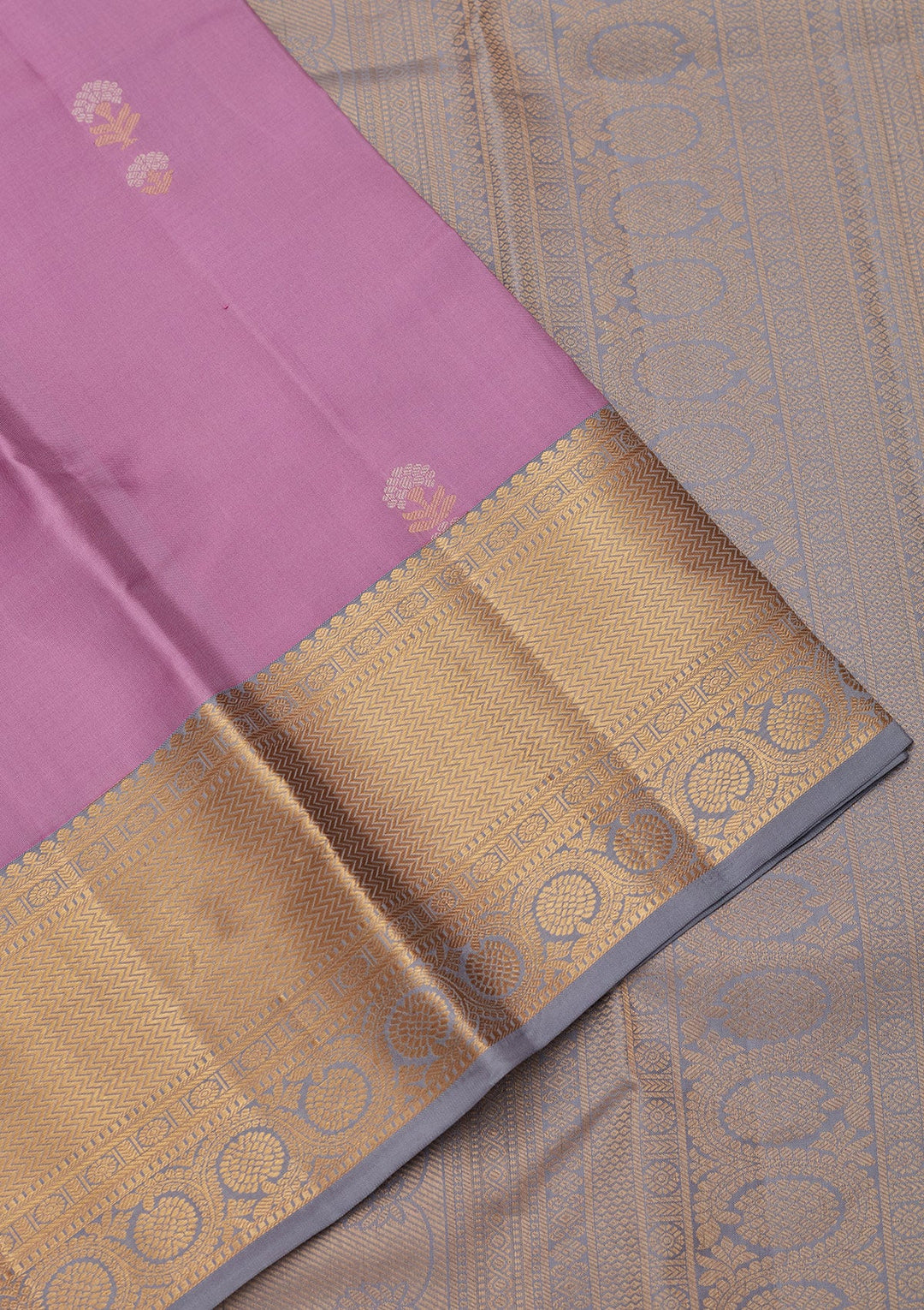 Lavender Zariwork Pure Silk Saree-koskii