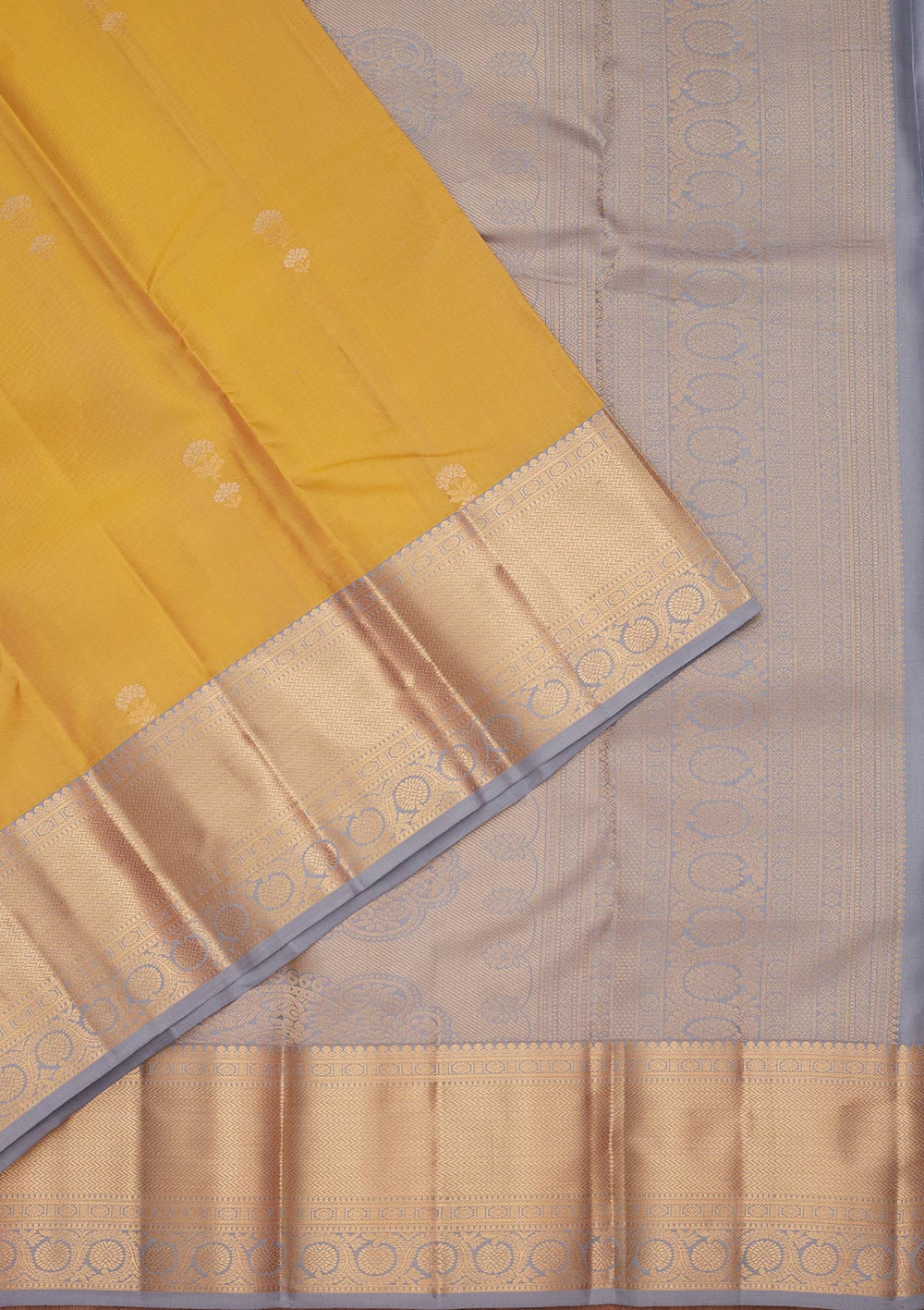 Lemon Yellow Zariwork Pure Silk Saree-koskii