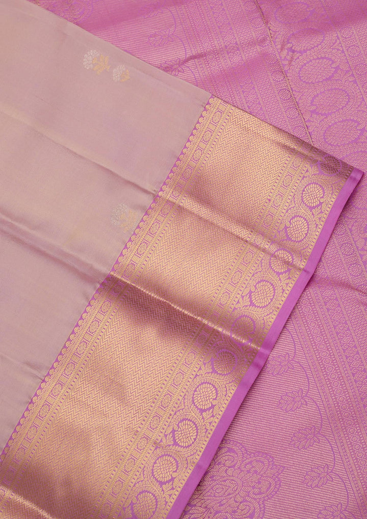 Light Lavender Zariwork Pure Silk Saree