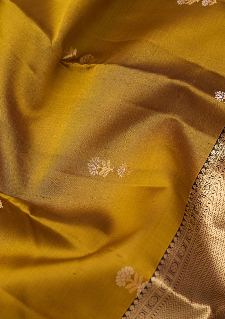 Mehendi Zariwork (Gold) Silk Silk_Saree