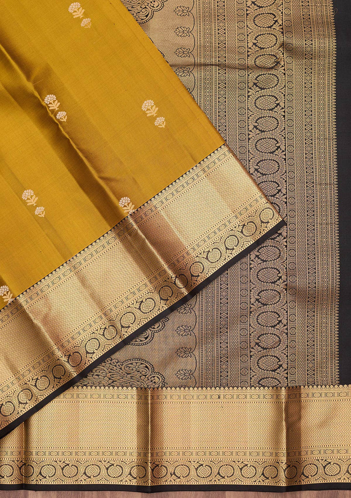 Mehendi Zariwork (Gold) Silk Silk_Saree