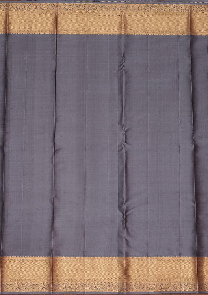 Purple Zariwork Pure Silk Saree-koskii