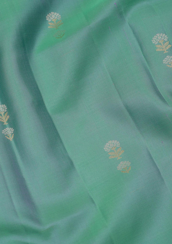 Rama Green Zariwork Pure Silk Saree
