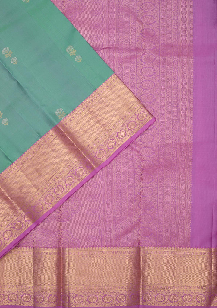 Rama Green Zariwork Pure Silk Saree