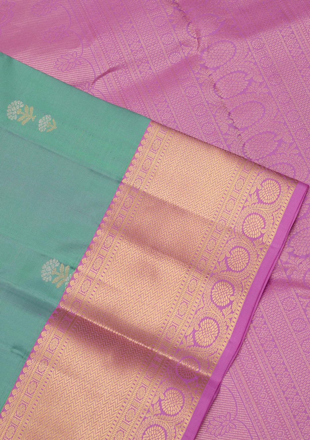 Rama Green Zariwork Pure Silk Saree