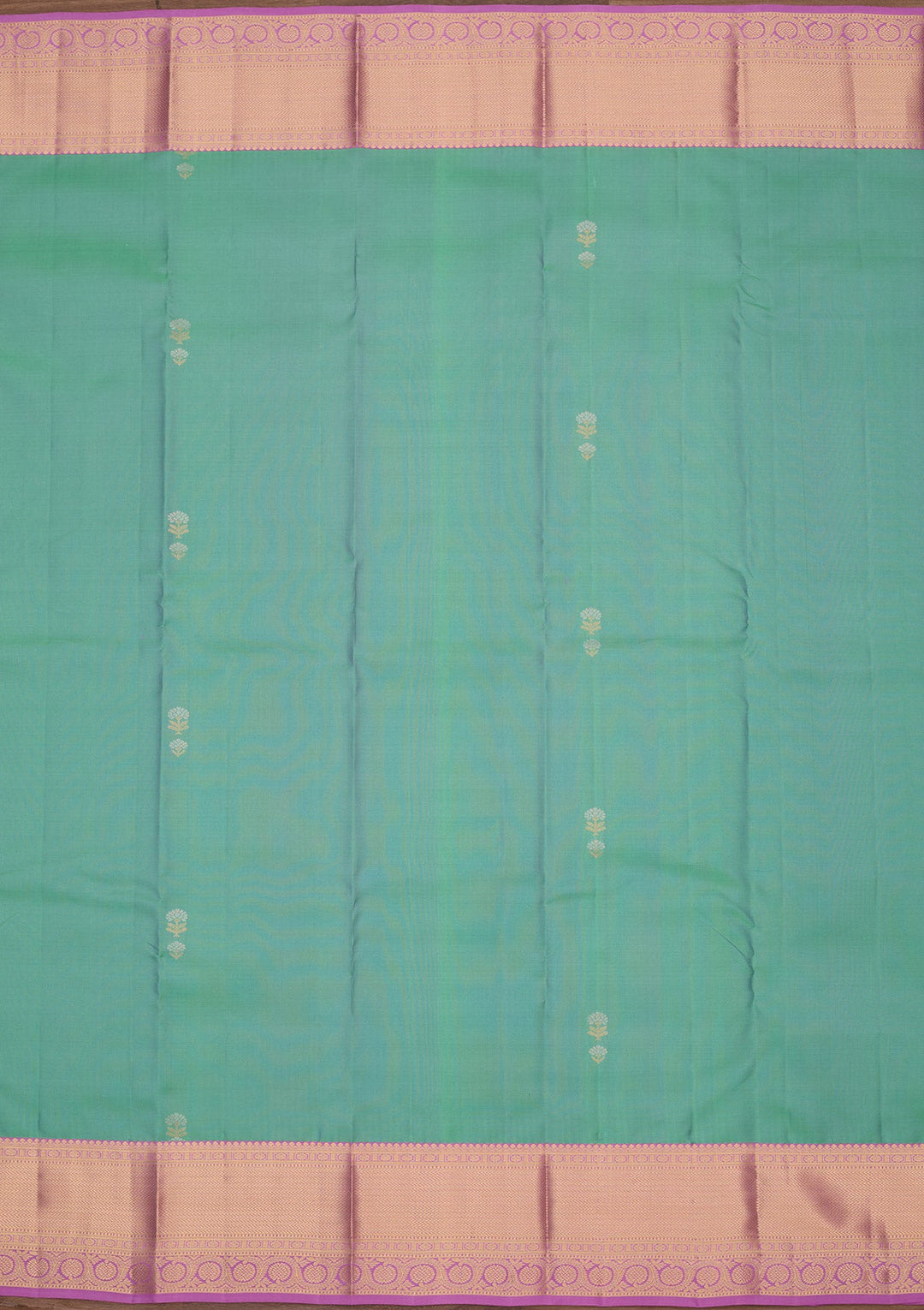 Rama Green Zariwork Pure Silk Saree