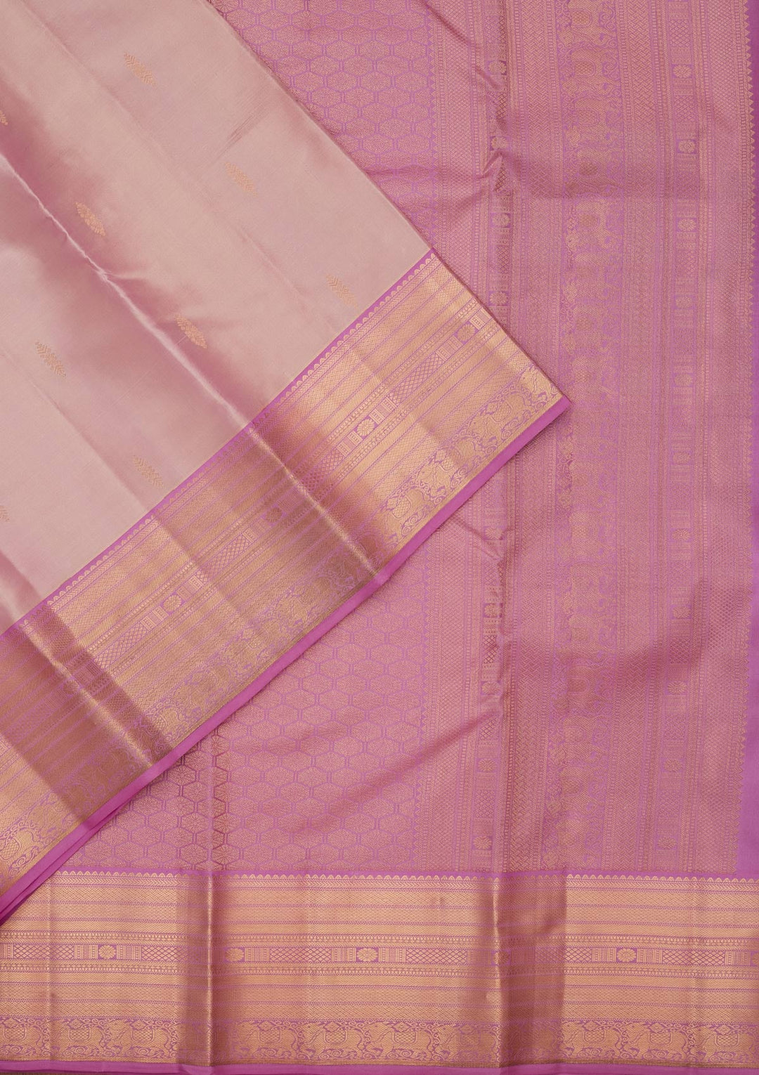 Light Lavender Zariwork Pure Silk Saree-koskii