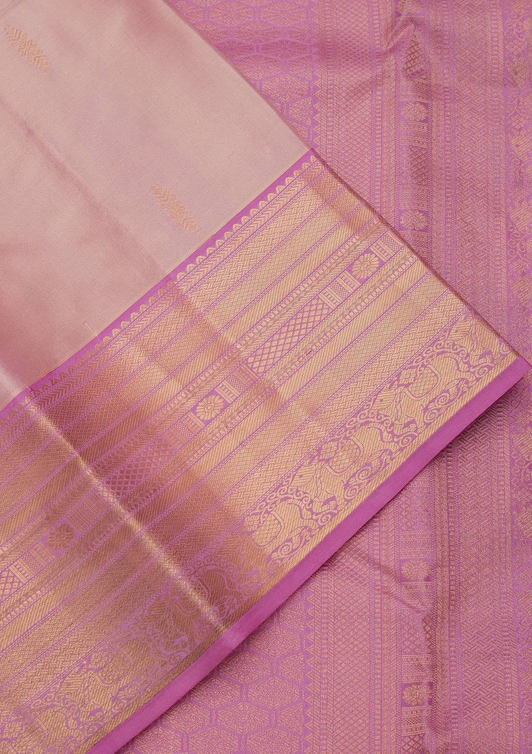 Light Lavender Zariwork Pure Silk Saree-koskii