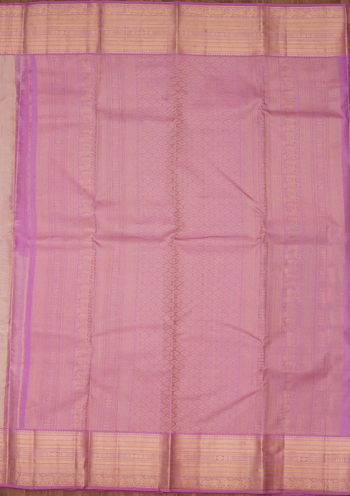 Light Lavender Zariwork Pure Silk Saree-koskii