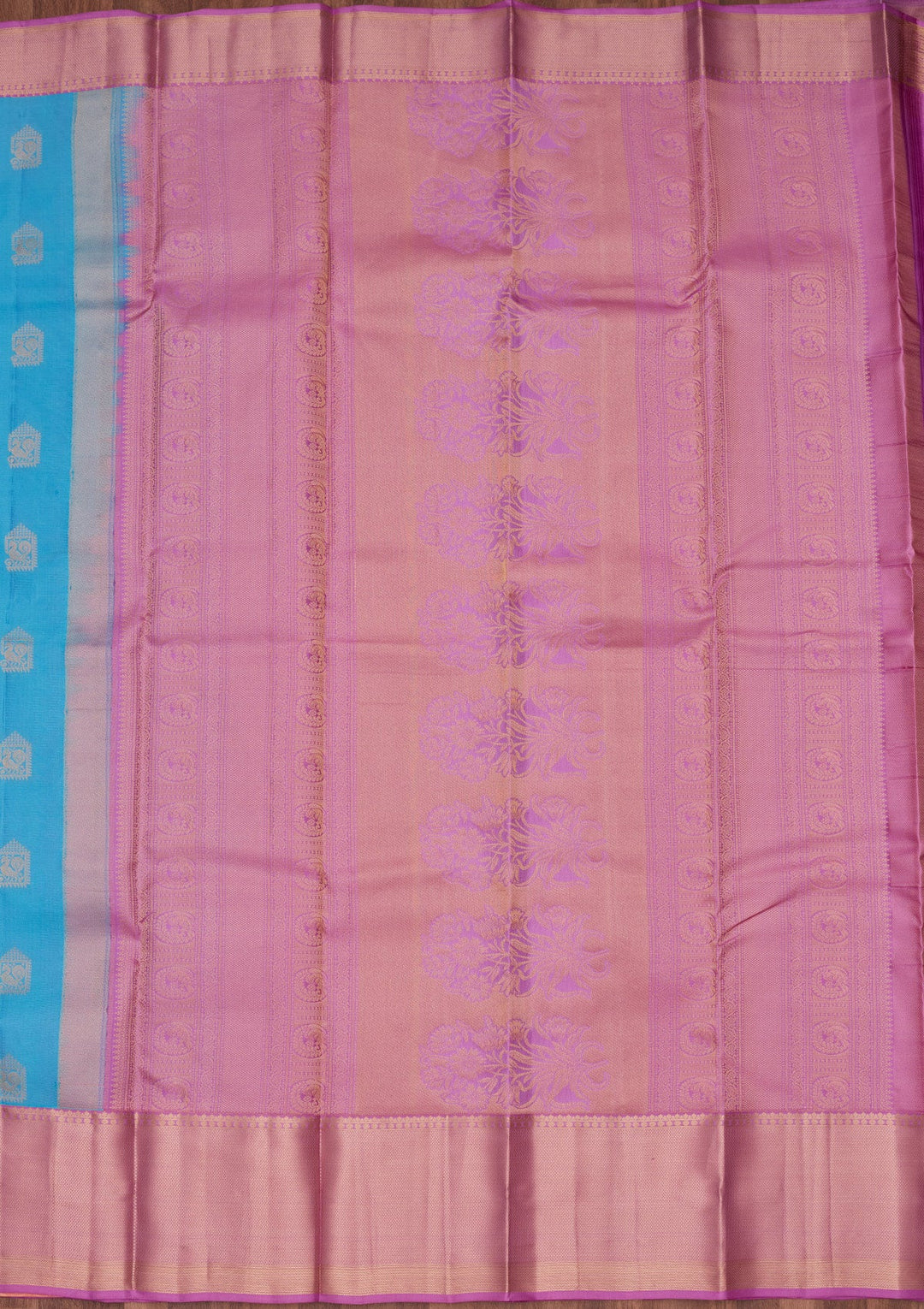 Blue Zariwork Silk Saree-koskii