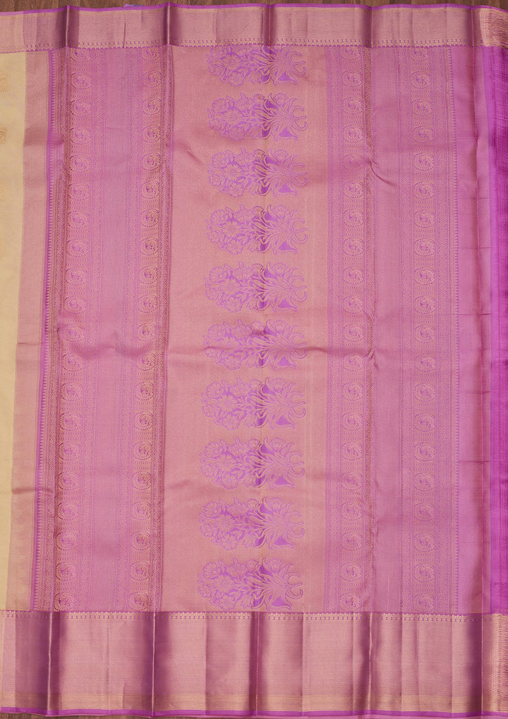 Lemon Yellow Zariwork Silk Saree-koskii