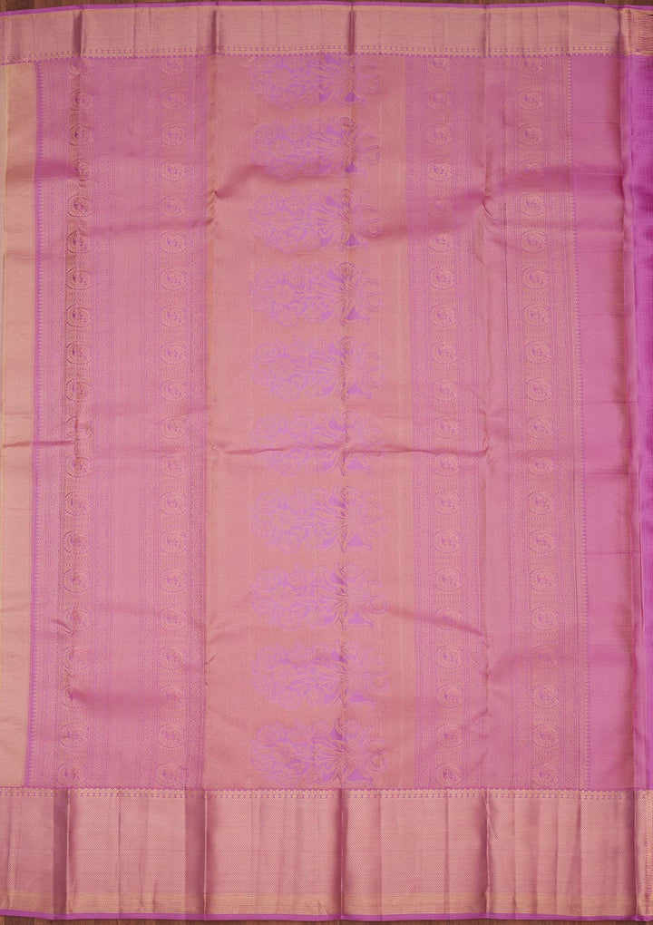 Onion Pink Zariwork Silk Saree-koskii